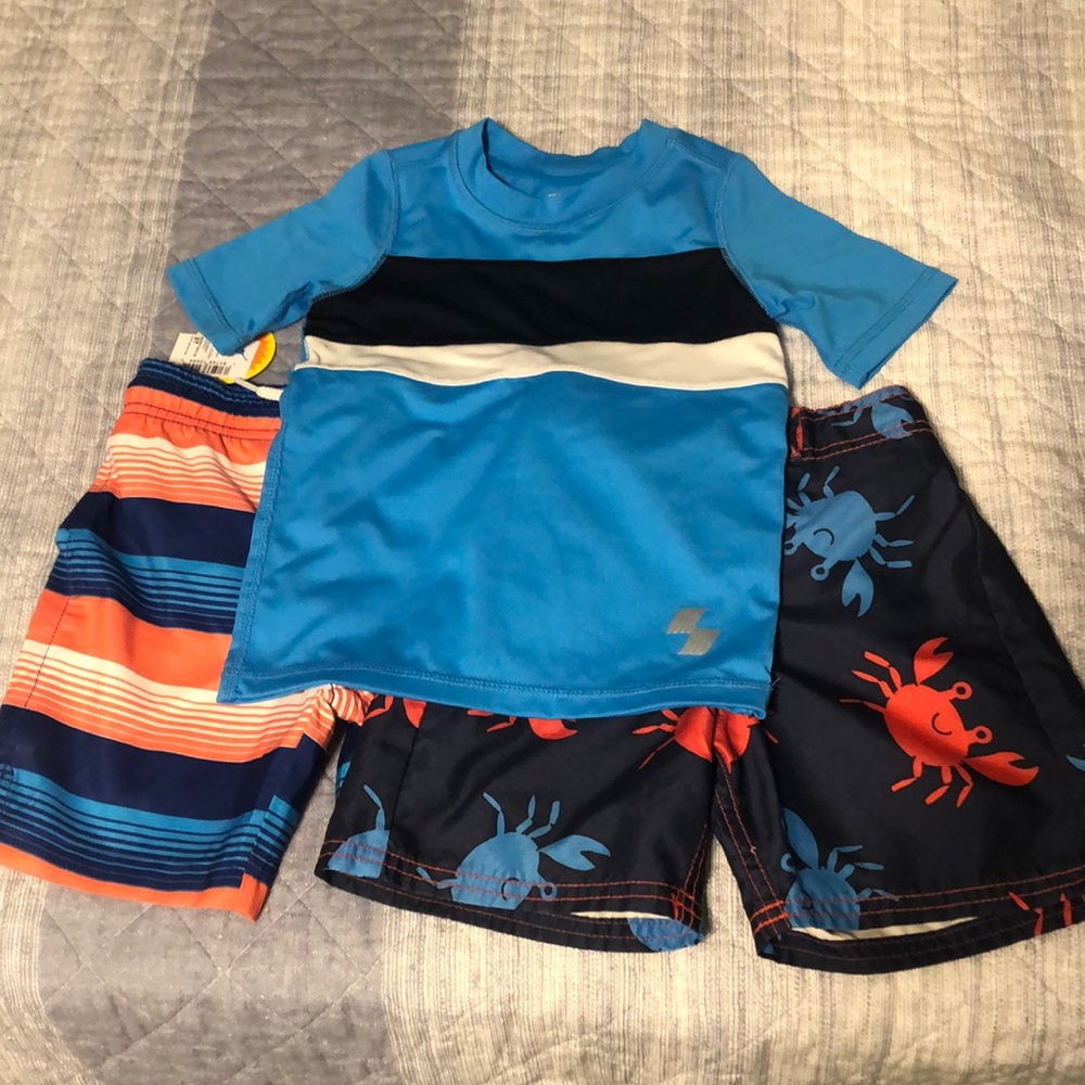 Boy's 3 piece swimsuit set, 3T/4T